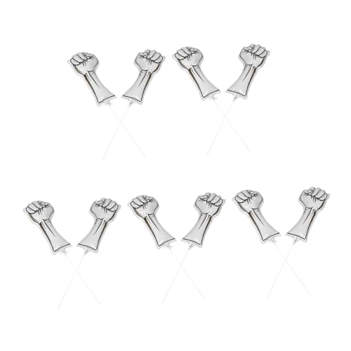 STOBAZA 10 Stück Teiliges Aufblasbare Aluminium-folien-cheer-ballons Langlebige Sport-cheer-sticks Vielseitig Einsetzbar für Basketball Fußball Partys Sportveranstaltungen Lebhafte von STOBAZA