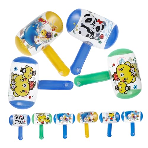 STOBAZA 10 Stück Teiliges Aufblasbares Hammer Eingebauter Pfeife und Glocke Bunte Kinderspaß hämmer für Jungen und Mädchen Leichtes Outdoor Partyspielzeug Farblich Zufällige Farbe von STOBAZA