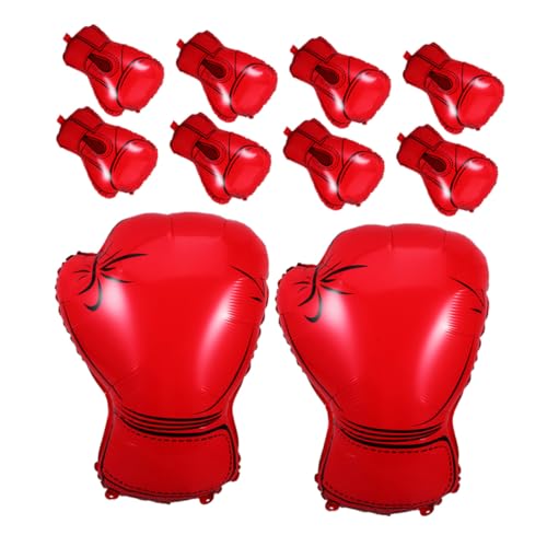 STOBAZA 10 Stück Teiliges Boxhandschuh Luftballons aus Aluminiumfolie Rote Boxing Balloons für Geburtstagsfeiern Sportdekoration Wrestling Party und Gym Events STOBAZA 10 Stück Teiliges Boxhandschuh Luftballons aus Aluminiumfolie Rote Boxing Balloons für Geburtstagsfeiern Sportdekoration Wrestling Party und Gym Events von STOBAZA