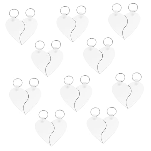 STOBAZA 10 Stück Teiliges Herz Schlüsselanhänger zum Selbstgestalten Leichte Blanko DIY Anhänger Stilvolle Farbige Schlüsselringe für Valentinstag Kompakt und Modisch als für Frauen STOBAZA 10 Stück Teiliges Herz Schlüsselanhänger zum Selbstgestalten Leichte Blanko DIY Anhänger Stilvolle Farbige Schlüsselringe für Valentinstag Kompakt und Modisch als für Frauen von STOBAZA