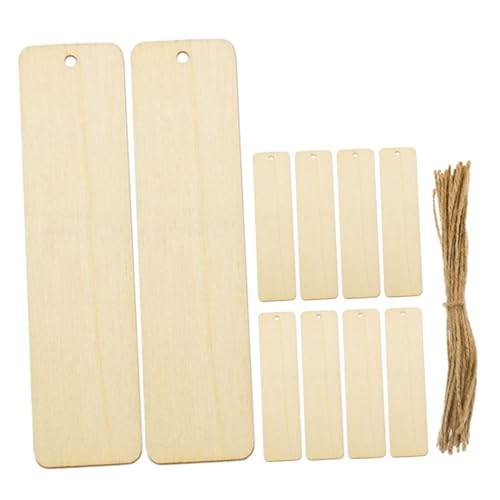 STOBAZA 10 Stück Teiliges Holz Lesezeichen Blanko Leicht und Robust Glatte Oberfläche zum Bemalen und Beschriften Vielseitig als Lesezeichen oder Dekoration für DIY Kreative und STOBAZA 10 Stück Teiliges Holz Lesezeichen Blanko Leicht und Robust Glatte Oberfläche zum Bemalen und Beschriften Vielseitig als Lesezeichen oder Dekoration für DIY Kreative und von STOBAZA