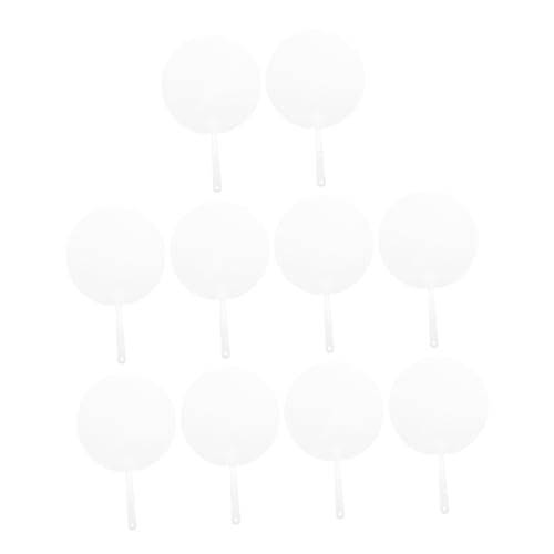 STOBAZA 10 Stück Teiliges Runder Handfächer Transparent Blanko Multifunktional Leicht Tragbar für Bühnenauftritte Tanz und DIY gestaltung Dekorativ für Sommer und Wohnraum STOBAZA 10 Stück Teiliges Runder Handfächer Transparent Blanko Multifunktional Leicht Tragbar für Bühnenauftritte Tanz und DIY gestaltung Dekorativ für Sommer und Wohnraum von STOBAZA