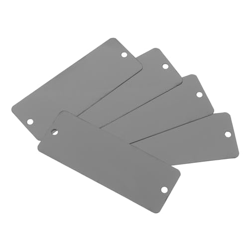 STOBAZA 10 Stück Teiliges Schild Blanko Dicke mit Löchern Kratzfestes Metallschild für Gravur Langlebige Beschilderung Einfache für Industrie und Außenbereich von STOBAZA
