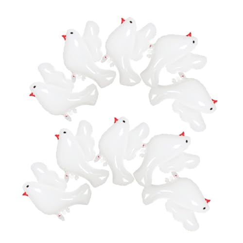 STOBAZA 10 Stück Teiliges Weiße Friedenstauben folienballons Groß für Hochzeit Geburtstag Party Dekoration DIY freundlich Auffälliges Design für Besondere Feierlichkeiten von STOBAZA