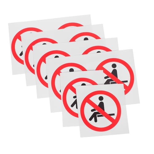 STOBAZA 10 Stück Warnaufkleber Sicherheitswarnschild Für Selbstklebendes Warnschild Warnzeichenabziehbilder Sicherheitswarnung Kleben Aufkleber Mit Warnschildern Papier von STOBAZA