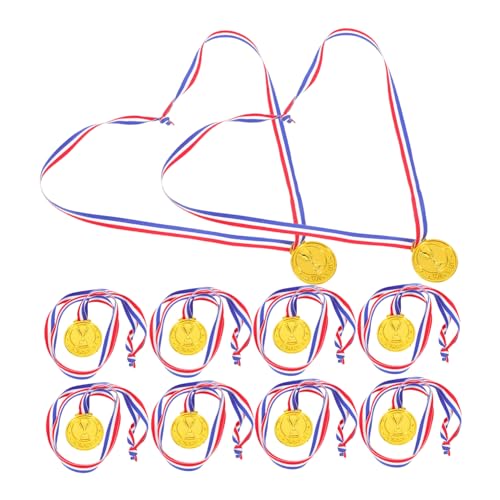 STOBAZA 10 Stücke Goldmedaillen Für Auszeichnungen Gewinnermedaille Mit Halsband Preise Für Kinder Sporttag Rechtschreibung Bienen Wettbewerbe Party Goldene STOBAZA 10 Stücke Goldmedaillen Für Auszeichnungen Gewinnermedaille Mit Halsband Preise Für Kinder Sporttag Rechtschreibung Bienen Wettbewerbe Party Goldene von STOBAZA