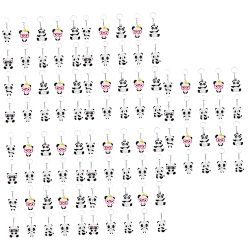 STOBAZA 100 Stk Schlüsselanhänger Plüschtiere Schlüsselhalter fürs Auto Schlüsselringe Schlüsselbund Mehrzweck-Panda-Anhänger Partybevorzugung Rucksack schmücken Taschen Kind von STOBAZA