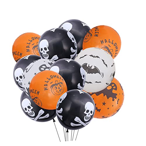 STOBAZA 100 Stück 12 Horrorballons Für Halloween Ballons Bedrucken Luftballons Für Die Abschlussfeier Fotoshooting Ballon Bunte Luftballons Fotokabinen-ballon Latexballons Kürbis Geist von STOBAZA