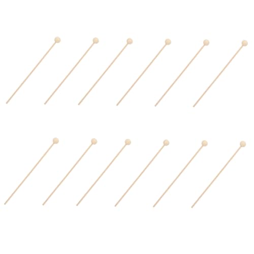 STOBAZA 100 Stück Kleine Holzstäbchen für DIY Lollipops Stabile Holzstäbe ohne Geruch Dekorative Party Dessertstäbchen für Kuchen Babyparty Bastelprojekte Einfache Natürliche Optik von STOBAZA