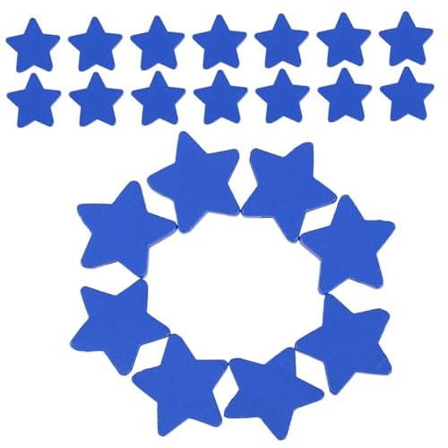 STOBAZA 100 Stück Sternförmige Holzperlen in Blau Kreative DIY Bastelperlen für Patriotische Schmuckherstellung Einfache Handhabung für Unabhängigkeitstag Dekorationen und DIY Projekte von STOBAZA