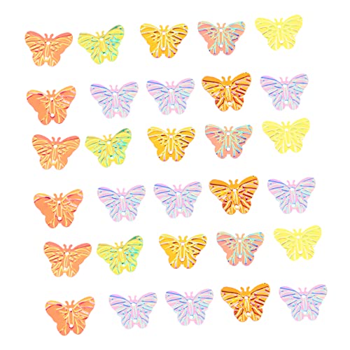 STOBAZA 100st Buntes Schmetterlings-konfetti Hochzeitsdeko Konfetti Dekoration Für Hochzeitsfeiern Konfetti Für Den Verlobungstisch Schmetterlingsverzierungen Plastik Ornamente Pailletten von STOBAZA