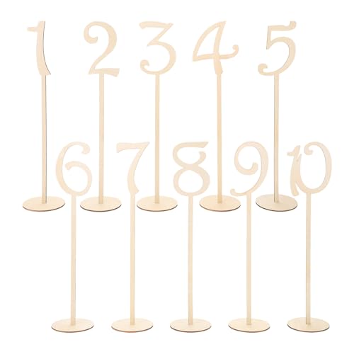 STOBAZA 10St Tischnummern Hochzeit, Tischnummern Holz, Holzform Tischnummern Set für Hochzeitsbankett Party Table Home Geburtstag Dekoration STOBAZA 10St Tischnummern Hochzeit, Tischnummern Holz, Holzform Tischnummern Set für Hochzeitsbankett Party Table Home Geburtstag Dekoration von STOBAZA