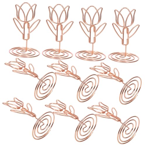 STOBAZA 10Stücke Teiliges Tischkartenhalter im Tulpenstil Blumenfotohalter für Hochzeiten Geburtstagsfeiern Memos Namenskarten Stabil Roségold STOBAZA 10Stücke Teiliges Tischkartenhalter im Tulpenstil Blumenfotohalter für Hochzeiten Geburtstagsfeiern Memos Namenskarten Stabil Roségold von STOBAZA