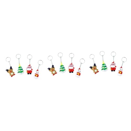 STOBAZA 12 Stk Schlüsselanhänger Tütenfüller für Weihnachtsfeiern weihnachtsgeldbeutelcharme Geschenke Weihnachtssto Schlüsselringe Weihnachtsschlüsselhalter Tier Schlüsselbund Partybedarf von STOBAZA