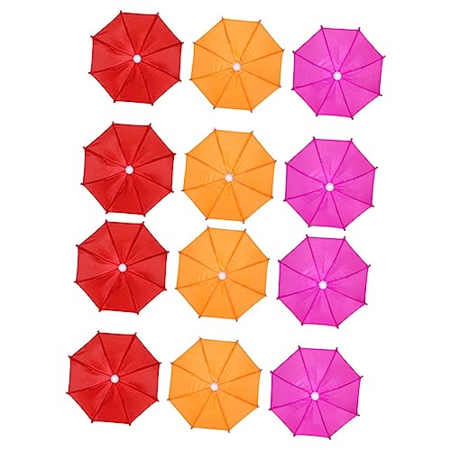 STOBAZA 12 Stk Mini-spielzeug-regenschirm Regenschirmzubehör Für Kinder Schöne Bastelschirme Vintage-spielzeug Kinder Regenschirm Süßer Regenschirm Polyester Draht Kuchen von STOBAZA