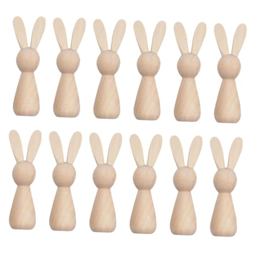 STOBAZA 12 Stück Teiliges DIY Holz-kaninchen für Osterdeko Bemalbare Holzfiguren mit Glatter Oberfläche Kreative Bastelidee für Kaninchenliebhaber Sicher für Osterfestgestaltung STOBAZA 12 Stück Teiliges DIY Holz-kaninchen für Osterdeko Bemalbare Holzfiguren mit Glatter Oberfläche Kreative Bastelidee für Kaninchenliebhaber Sicher für Osterfestgestaltung von STOBAZA