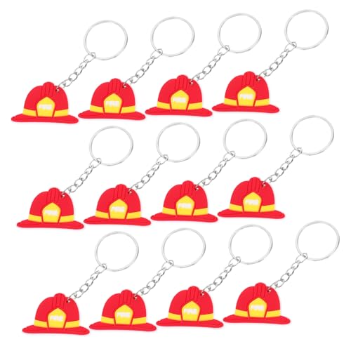 STOBAZA 12 Stück Teiliges Feuerwehr Schlüsselanhänger Robuste Feuerwehrhelme Vielseitige Partygeschenke für Feuerwehrmann Mottopartys Praktische Rucksack und Autoschlüsselanhänger STOBAZA 12 Stück Teiliges Feuerwehr Schlüsselanhänger Robuste Feuerwehrhelme Vielseitige Partygeschenke für Feuerwehrmann Mottopartys Praktische Rucksack und Autoschlüsselanhänger von STOBAZA