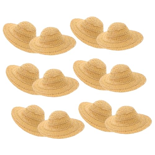STOBAZA 12 Stück Teiliges Mini Papierhut Handgefertigter DIY Geflochtener Puppenhut Dekoratives Accessoire für Foto Requisiten und Partydekoration Naturfarbene Mini Hüte STOBAZA 12 Stück Teiliges Mini Papierhut Handgefertigter DIY Geflochtener Puppenhut Dekoratives Accessoire für Foto Requisiten und Partydekoration Naturfarbene Mini Hüte von STOBAZA