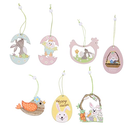STOBAZA 14 Stück Osterdeko Holzanhänger Teiliges mit Hasen Eiern und Küken für Festliche Dekoration Niedliche Holz Pendants für Ostern zum Aufhängen und Basteln STOBAZA 14 Stück Osterdeko Holzanhänger Teiliges mit Hasen Eiern und Küken für Festliche Dekoration Niedliche Holz Pendants für Ostern zum Aufhängen und Basteln von STOBAZA
