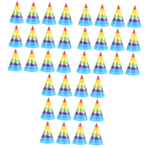 STOBAZA 150 Stk Geburtstagskronenhut lustig Partykronenhüte Kinder Partyhut Neuheit Geburtstagsmützen für Kinder Geburtstagsparty-Kappe Geburtstagshut dreieckiger Hut von STOBAZA