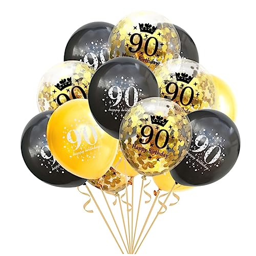 STOBAZA 15St Partyballons bunte Luftballons Konfettiballons zum Geburtstag 90 balloons wasserballons Zahlenballons Partyzubehör Ballon für die Party Anzahl Dekorationen Zylinder einstellen von STOBAZA