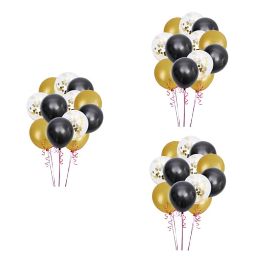 STOBAZA 180 Stück 12 Luftballons Mit Konfetti-punkten Heliumfolienballons Perlmutt-latexballons Klare Luftballons Goldener Latexballon Transparente Luftballons Runden von STOBAZA