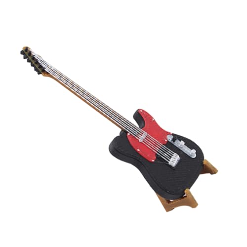 STOBAZA 1Satz Gitarren für Puppenhaus Gitarre mit Stabilem Halt Spielzeuggitarre für Sammler Multifunktionales Modell für Kreative Präsentationen von STOBAZA