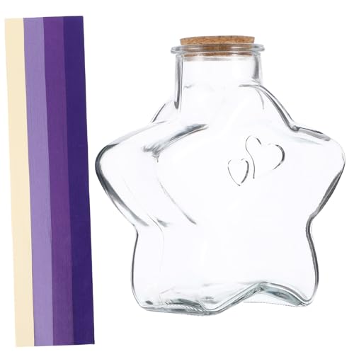 STOBAZA 1Satz Origami Sternenpapierstreifen Wunschflasche Dekoration mit Romantisches für Kreative Bastelprojekte und Entspannende STOBAZA 1Satz Origami Sternenpapierstreifen Wunschflasche Dekoration mit Romantisches für Kreative Bastelprojekte und Entspannende von STOBAZA