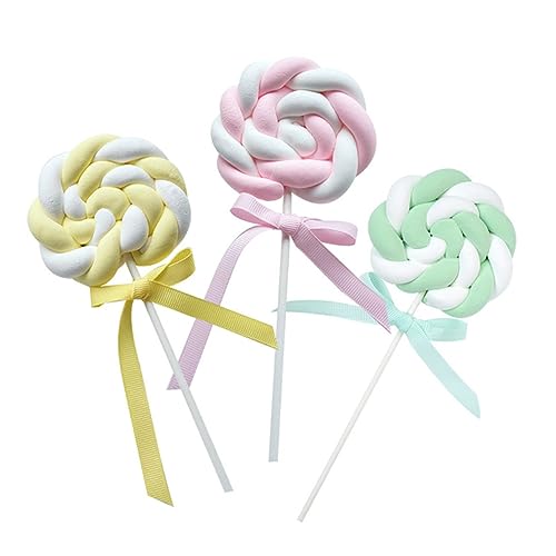 STOBAZA 2 Sätze Gefälschte Lutscher Party Dekoration Und Foto Requisiten Zuckerwaren Für Geburtstagsfeiern Kuchen Und Festliche Anlässe 3 Stücke * 2 von STOBAZA