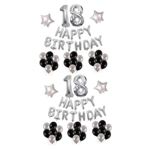 STOBAZA 2 Stück 18 Festivalballons Geburtstagsballons aus Aluminiumfolie Luftballons Dekor Geburtstagsparty-Zubehör Latexballons Hochzeit einstellen Suite schmücken von STOBAZA
