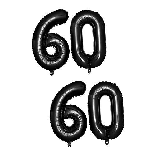 STOBAZA 2 Stück 40 60 Ballon Abschlussdekorationen 2022 Geburtstagsfeier liefert Dekorationen neu Gastgeschenke zum 60. Geburtstag Ornament Buchstabe Kartenkopf Kind von STOBAZA