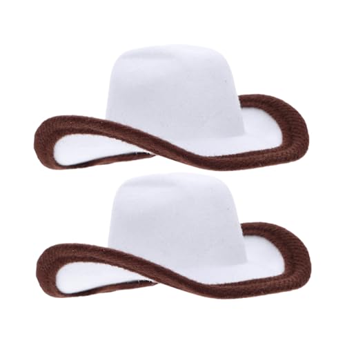 STOBAZA 2 Stück Cowboy Hüte Weinflaschen deko Weiß Braun mit Besatz Lustige Flaschenhüte für Partydeko Wiederverwendbare Weinfestliche Tischdekoration STOBAZA 2 Stück Cowboy Hüte Weinflaschen deko Weiß Braun mit Besatz Lustige Flaschenhüte für Partydeko Wiederverwendbare Weinfestliche Tischdekoration von STOBAZA