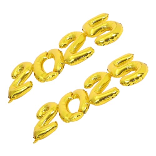 STOBAZA 2 Stück Folienballons Gold Zahlen Wiederverwendbar Silvester Partydekoration Neujahrsfeier Foto Requisiten Feier Deko Zubehör STOBAZA 2 Stück Folienballons Gold Zahlen Wiederverwendbar Silvester Partydekoration Neujahrsfeier Foto Requisiten Feier Deko Zubehör von STOBAZA
