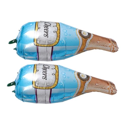 STOBAZA 2 Stück Folienballons Große Weinflaschenform Langlebig Wiederverwendbar Geburtstagsdeko Männer Hochzeit Party Einfache Inflation Festliche Raumdekoration von STOBAZA