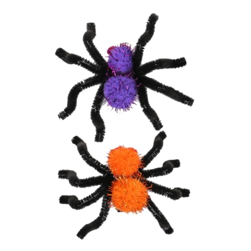 STOBAZA 2 Stück Halloween Spinnen Haarspangen Haarclips für Mädchen Party Haaraccessoire Halloween Kostüm Zubehör Festliche Haarschmuck Dekoration in Orange und von STOBAZA