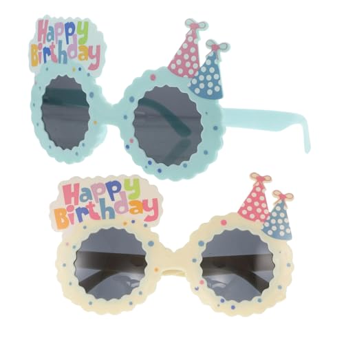 STOBAZA 2 Stück Happy Birthday Brillen Party Brillen Lustige Sonnenbrillen Dekorative Brillen Für Und Erwachsene Photo Booth Requisiten von STOBAZA
