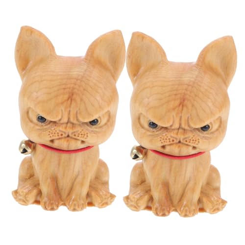 STOBAZA 2 Stück Holzfigur Bulldogge Teiliges Geschnitzt Kompakte Tischdekoration für Büro Auto und Zuhause Geschenkidee für und Kunstvolle Wohnaccessoires STOBAZA 2 Stück Holzfigur Bulldogge Teiliges Geschnitzt Kompakte Tischdekoration für Büro Auto und Zuhause Geschenkidee für und Kunstvolle Wohnaccessoires von STOBAZA