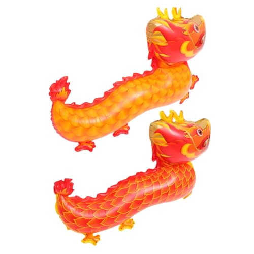STOBAZA 2 Stück Teiliges Chinesisches Drachen luftballon Lebendige Partydekoration Leichte Einfach Aufzublasende Folienballons mit Detailreichem Drachenmuster Vielseitig für von STOBAZA