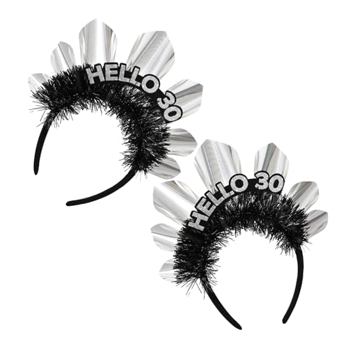 STOBAZA 2 Stück Teiliges Happy Birthday Haarband Prinzessin Krone Haarschmuck für Mädchen und Frauen Leichtes Bequemes Party-accessoire für Geburtstagsfeiern und Fotoshootings von STOBAZA