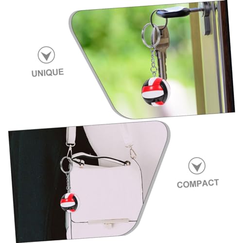 STOBAZA 2 Stück Volleyball Schlüsselanhänger Pendant Kreative Sport Schlüsselanhänger für Taschen Dekorative Volleyball Ornamente Bordeauxrot und Schwarz für Schüler und Sportliebhaber von STOBAZA