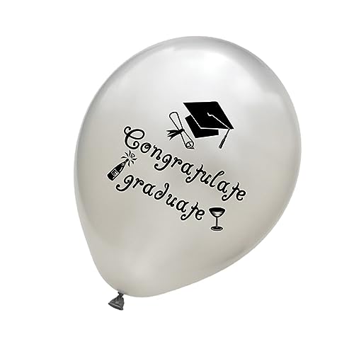 STOBAZA 20 Stück 12 Abschluss Latexballon Accessoires Dekoration Latexballons kleine bastelnde Partyhüte buchstaben ballons latex luftballons Gummiballon Partyballon Emulsion Absolvent von STOBAZA