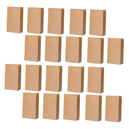 STOBAZA 20 Stück Kraftpapier Papiertüten Ölbeständig Brottüten zum Frischhalten Hausgemachtes Brot Gebäck Verpackung Umweltfreundlich Robust Praktisch von STOBAZA