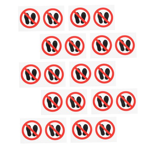 STOBAZA 20 Stück Sicherheitswarnaufkleber Langlebige Papier warnetiketten Nicht Betreten für Werkstatt Betrieb Maschinen Sichtbar Selbstklebend Einfache Anwendung Robustes Design von STOBAZA
