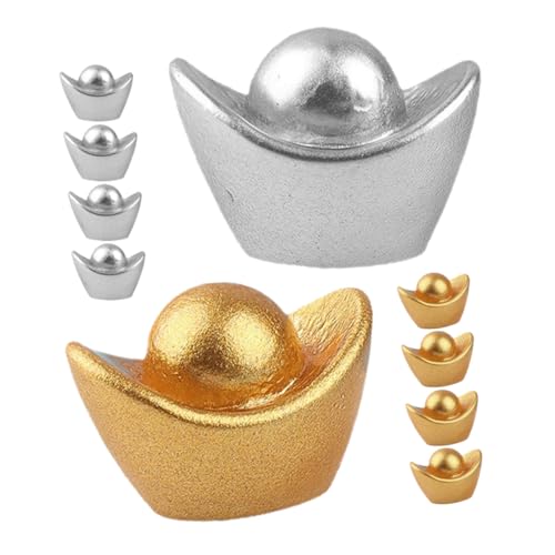 STOBAZA 20 Stück Teiliges Feng Shui Yuanbao aus Umweltfreundlichem Realistisch Gestaltete Mini Gold und Silberstückchen für Wohlstand und Glück Flexible Dekoration für Zuhause und Büro STOBAZA 20 Stück Teiliges Feng Shui Yuanbao aus Umweltfreundlichem Realistisch Gestaltete Mini Gold und Silberstückchen für Wohlstand und Glück Flexible Dekoration für Zuhause und Büro von STOBAZA