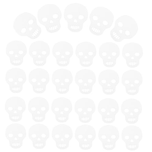 STOBAZA 200 Stück Halloween Tischdeko Schädel Konfetti Streudeko Skull Kopf Papier Streuung für Halloween Party Dekoration Drinnen und Draußen Geeignet von STOBAZA