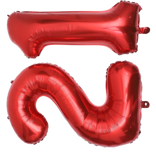 STOBAZA 21 Zahlenballons 2 Große Riesige Jumbo-Zahlenballons Für Den 12. Oder 21. Geburtstag Hochzeitstag Abschlussfeier Babyparty Party Feierzubehör von STOBAZA