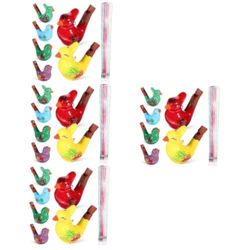 STOBAZA 24 STK Wasservögel pfeifen Pfeifenspielzeug für Kinder Vogelpfeife für Kinder pfeift Outdoor-Spielset Spielzeug mit Musikpfeifen Spielzeugpfeifen aus Keramik für Kinder Handbuch von STOBAZA