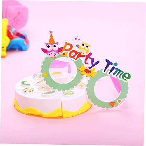 STOBAZA 24 Stück Teiliges Papierbrillen Kindergeburtstag Deko Lustige Partybrille Fotorequisiten Bunte Rahmen Wiederverwendbar Kreatives Partyzubehör für Mädchen Jungen von STOBAZA