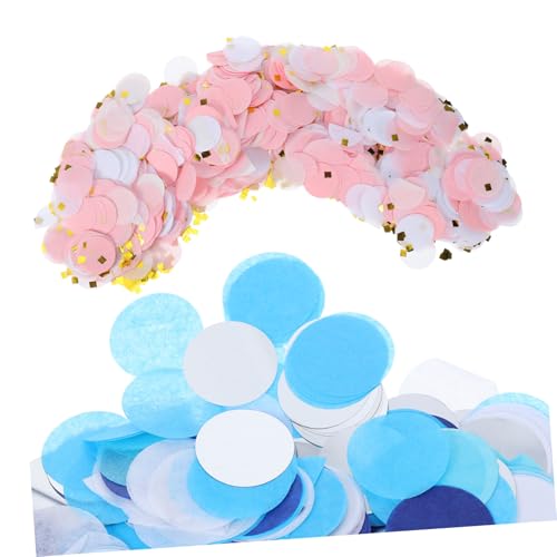 STOBAZA 2Er-Pack Buntes Papierkonfetti Rundes Streudeko Konfetti für Party Tischdeko Hochzeit Geburtstag Hellrosa Leichtes Langlebiges Dekopapier für Feierlichkeiten von STOBAZA