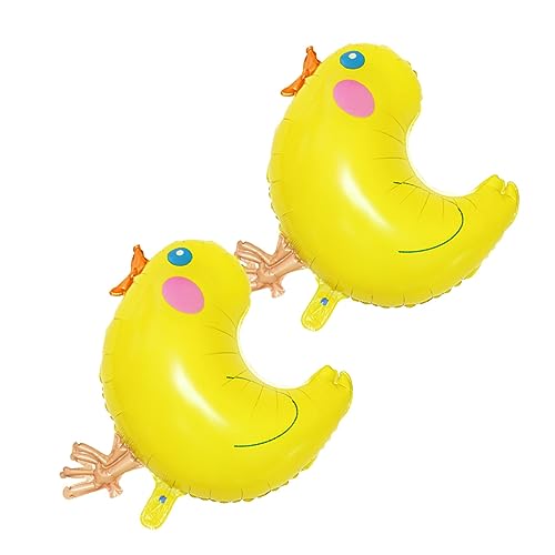 STOBAZA 2St Cartoon-Tierballons Luftballons kinderzimmerdeko balonen für geburtstag gilbe kinder dekor Geburtstagsparty-Zubehör Folienballons zum Geburtstag Küken kleines gelbes huhn von STOBAZA